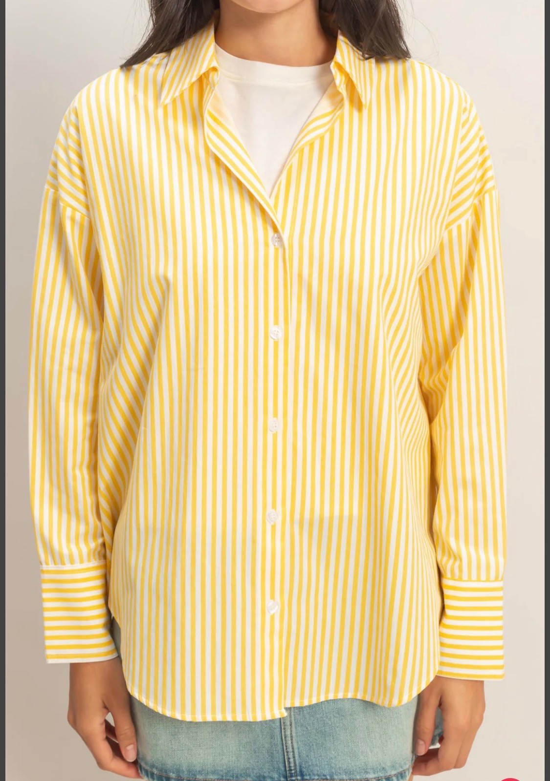 Striped Button Up Top
