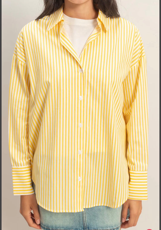 Striped Button Up Top