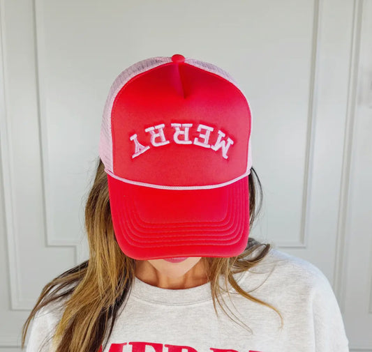 Red Upside Down Merry Hat