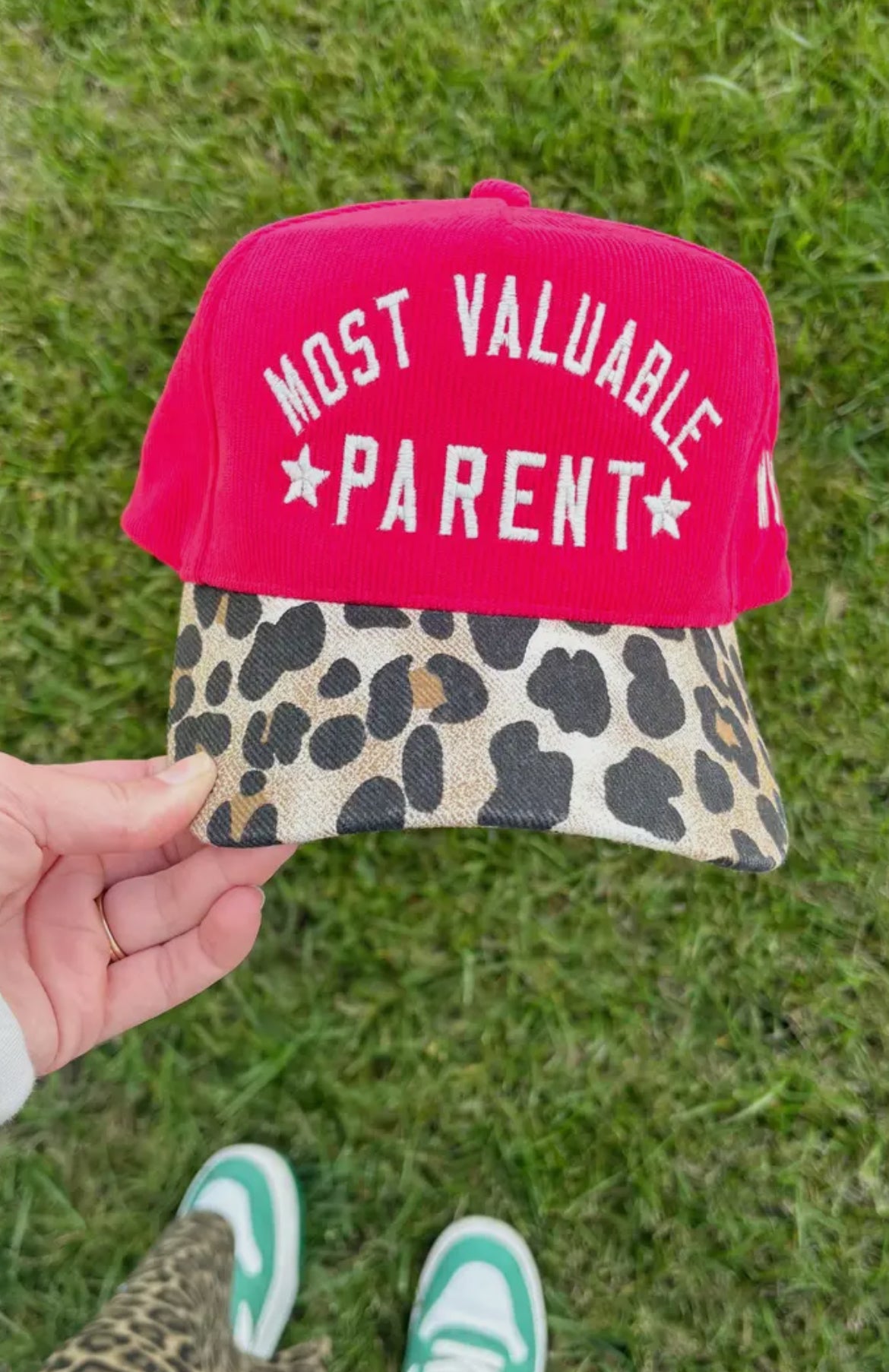 Red and Leopard Most Valuable Parent Hat