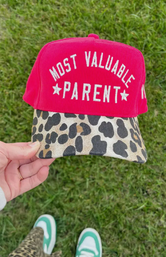 Red and Leopard Most Valuable Parent Hat