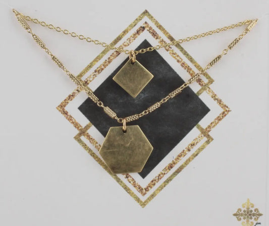 Double Stacked Gold Plated Necklace