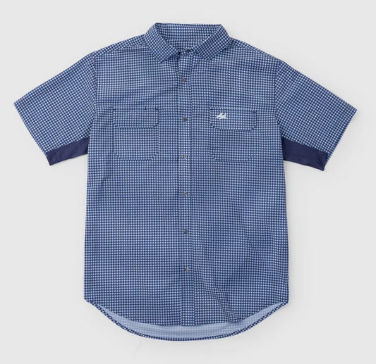 Two Dove Rio Navy Houndstooth