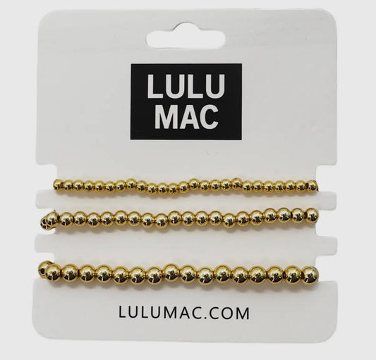 LULU MAC Gold Beaded Bracelets