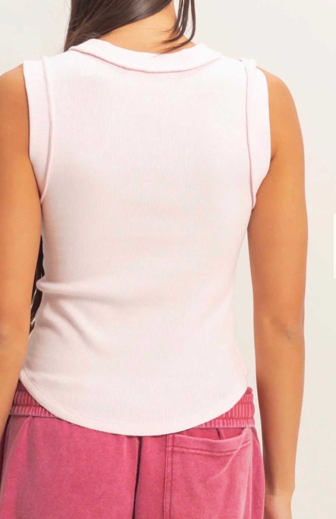 Seam Detail Ribbed Tank Top