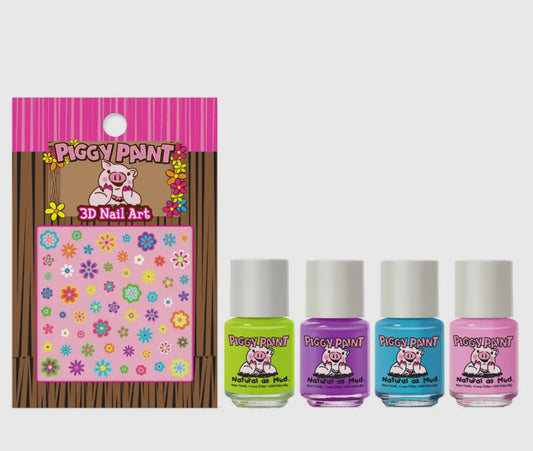 Piggy Paint 4 Pack Polish w/ 3D Nail Art Funny Bunny