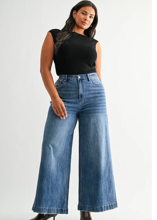 Mica Wide Leg Slouchy Wash