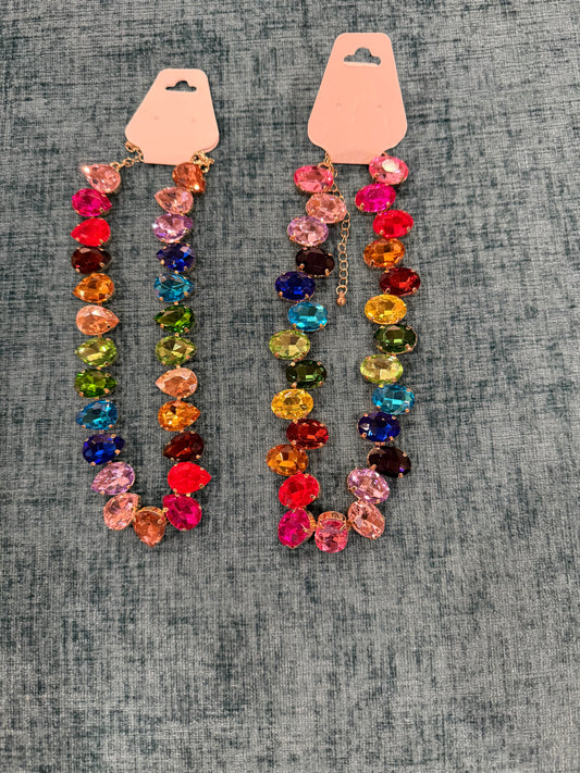 Rainbow Diamond Chunky Necklace