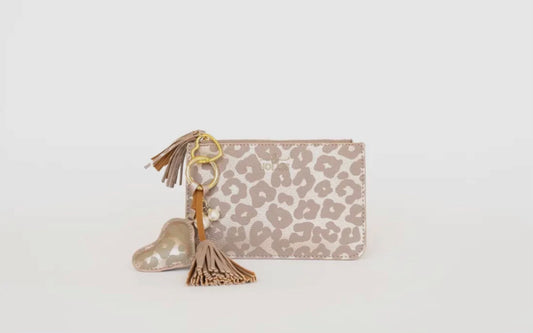 Hollis leopard wristlet