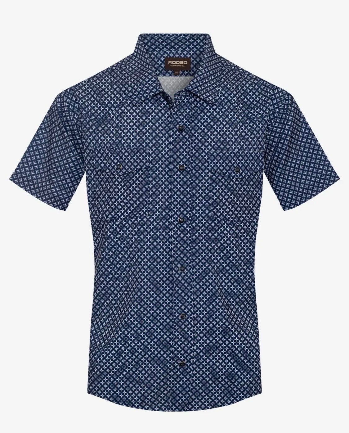 Rodeo Clothing Co Navy Pearl Button Up