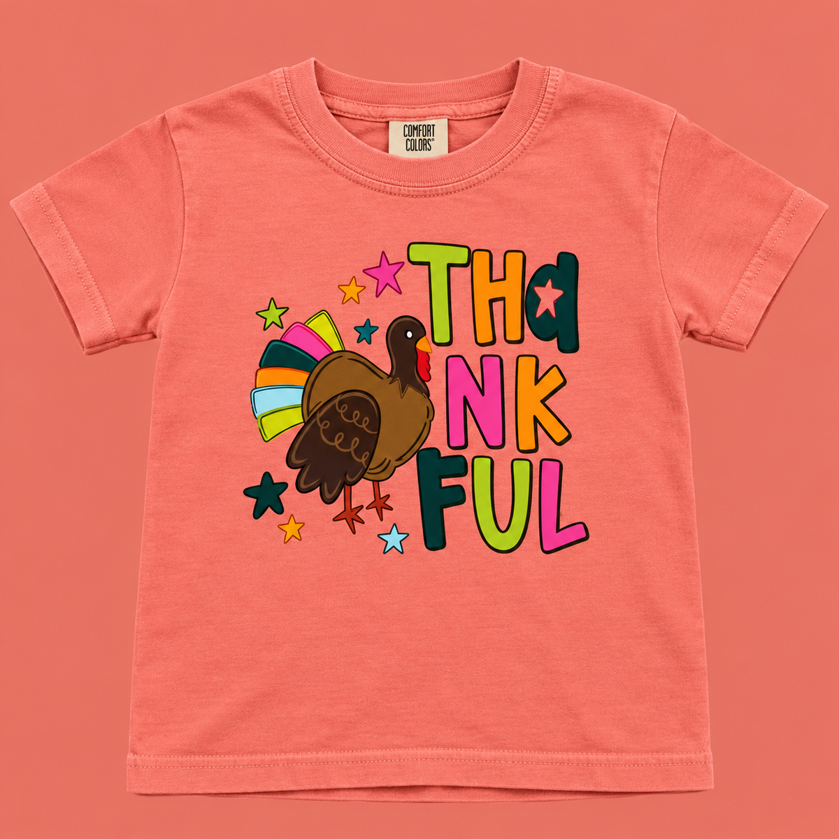 Youth Comfort Colors Turkey Thankful Shirt