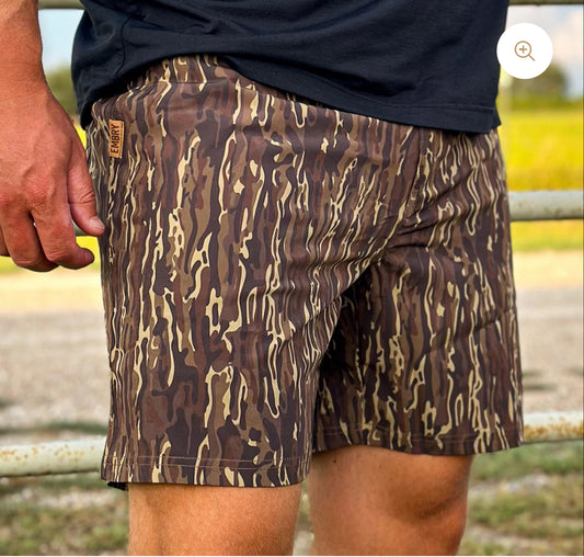 Brown and White All Day Ranch Shorts