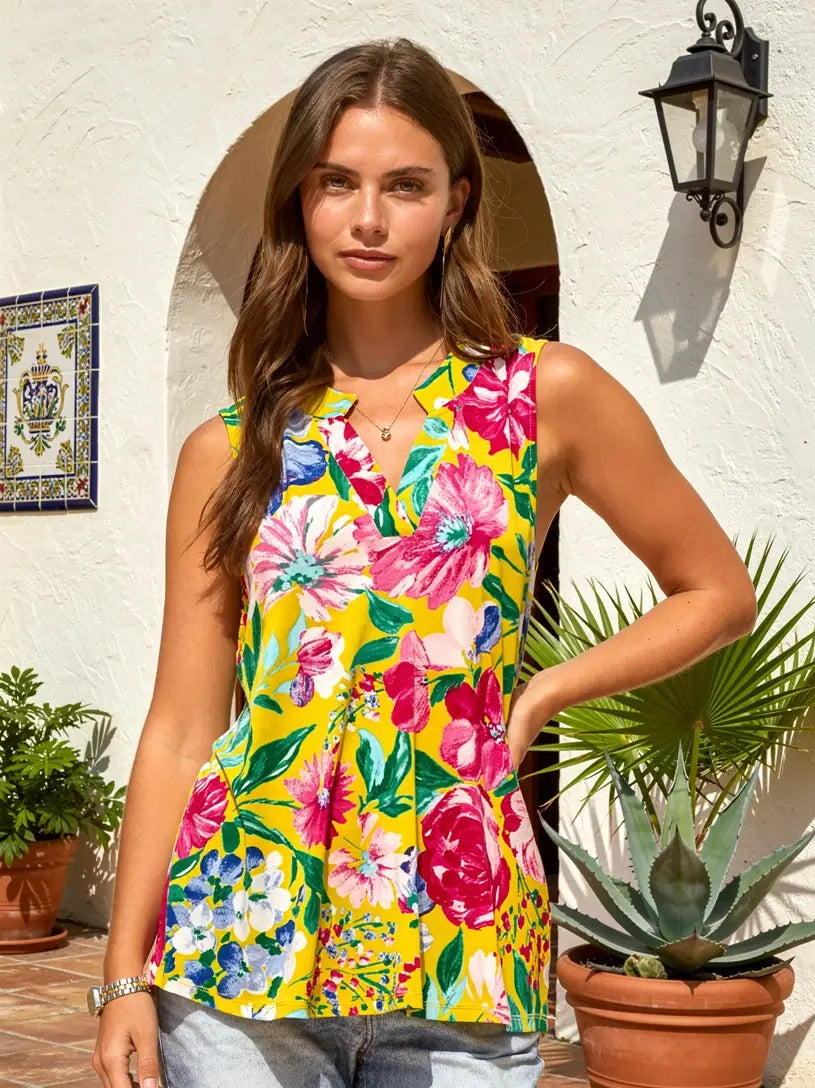 Colorful Floral Tank Top