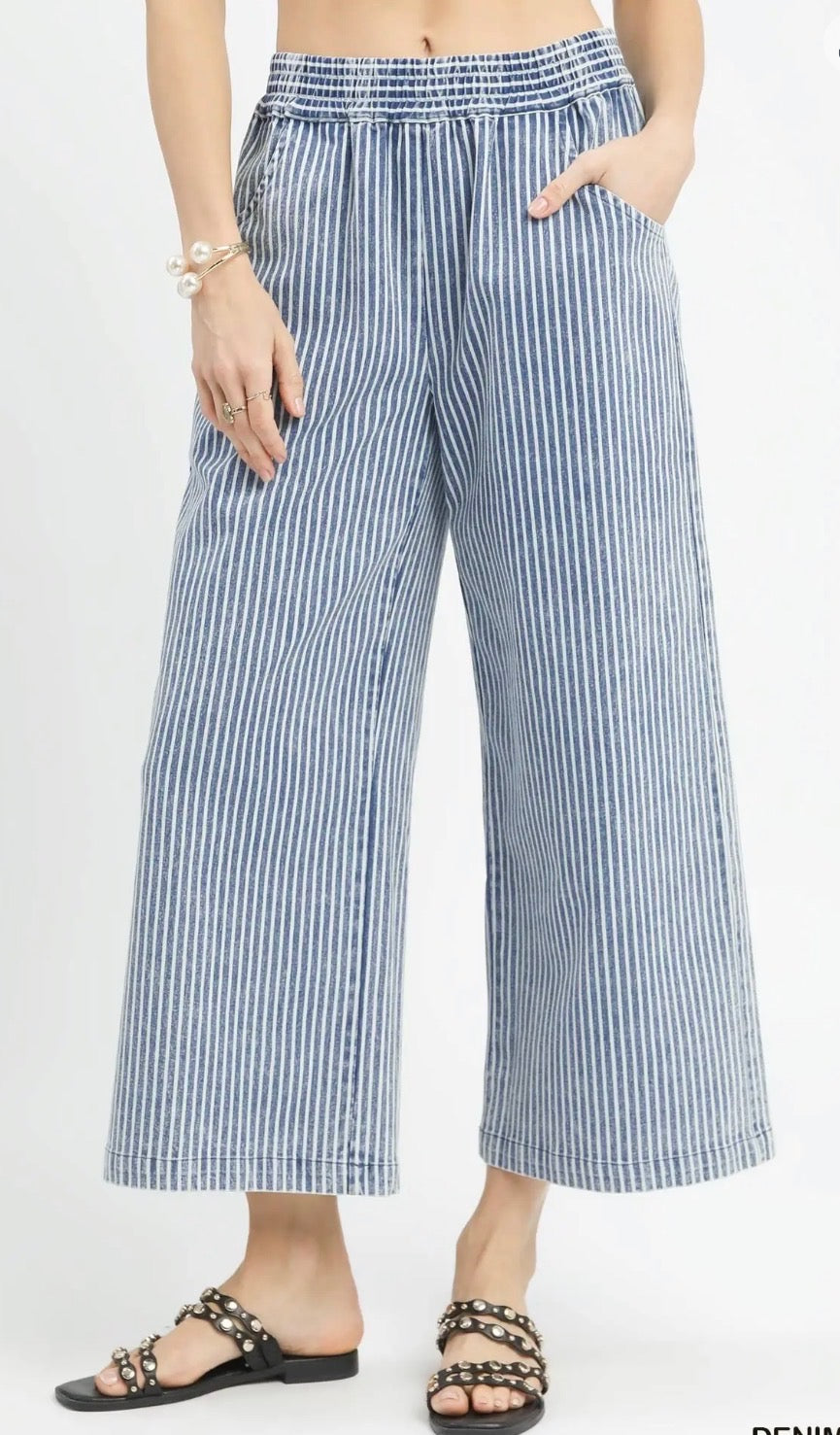 Striped Wide Leg Pants