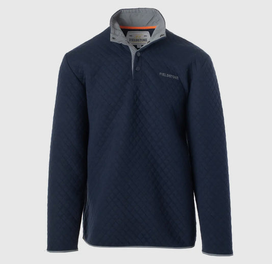 Fieldstone Youth Quilted Navy Pullover