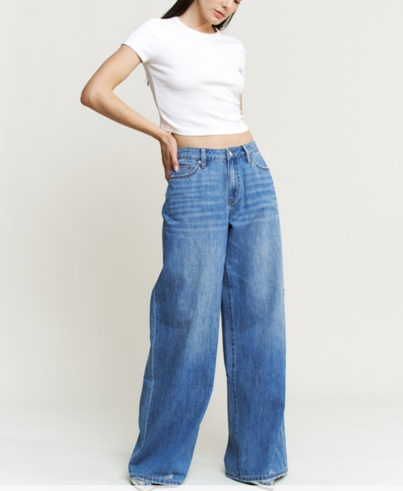 Mica Denim High Rise, Wide Leg Jeans