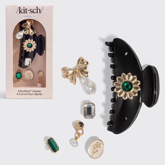 KitschPop Charms and Claw Clip Set