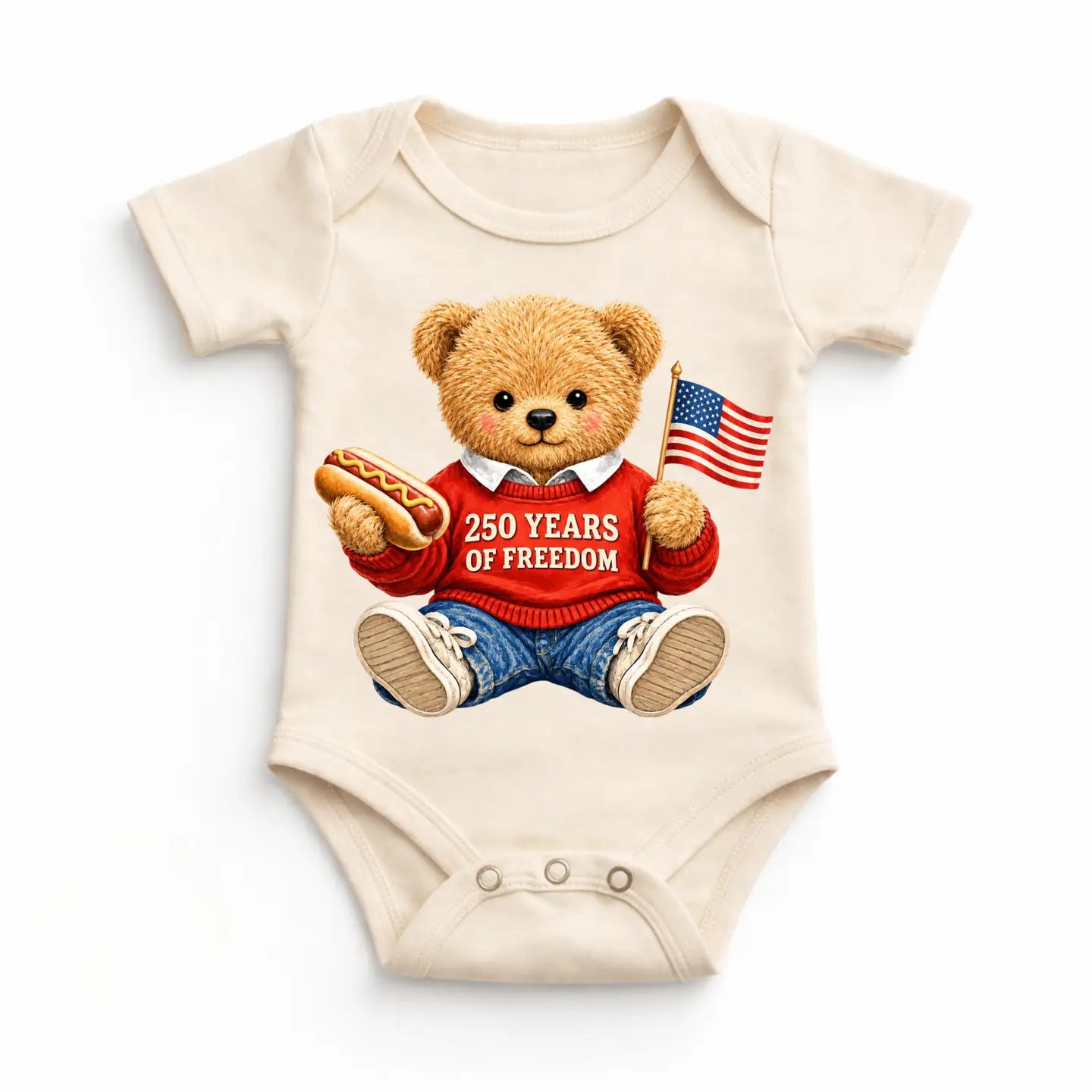 America 250 Years Of Freedom Baby Onesie