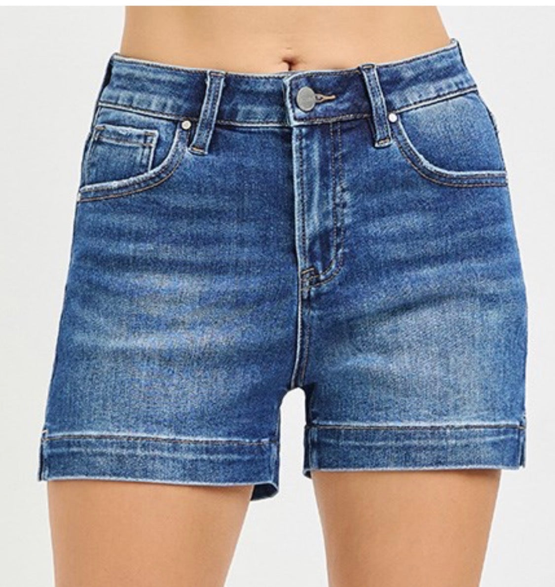 Risen Denim Shorts