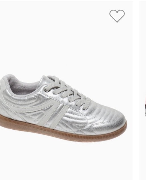 Silver Metallic Sneaker