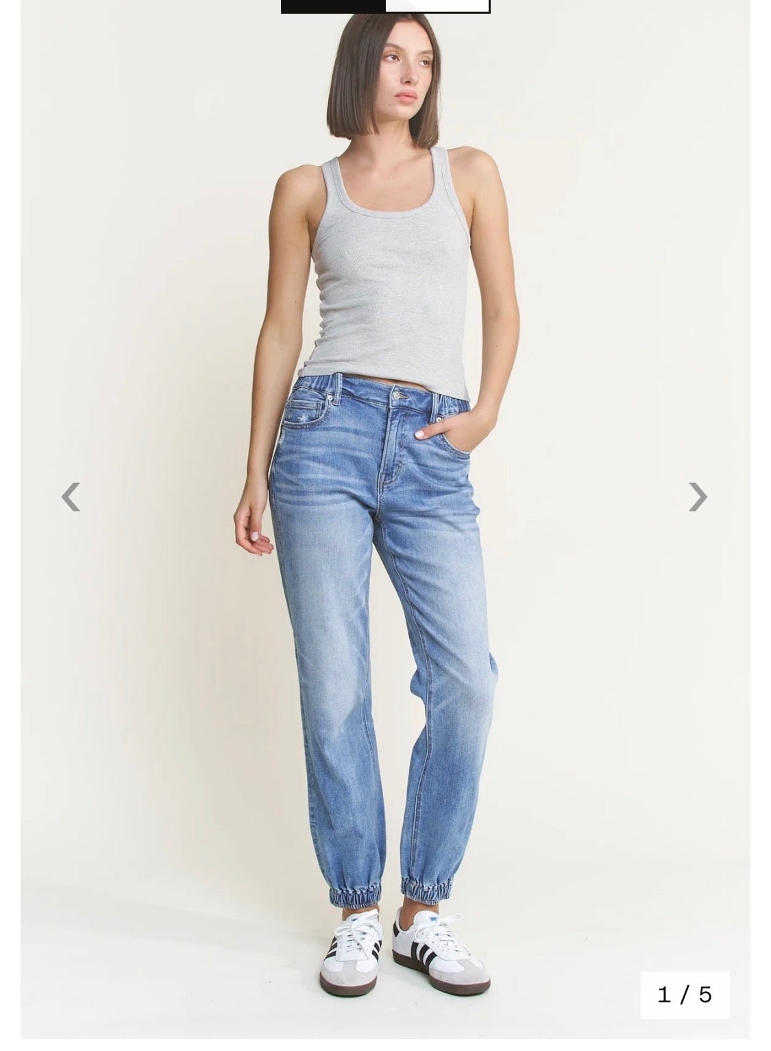 Mica Light Wash Denim Joggers