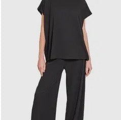 Black Ribbed Matching Set