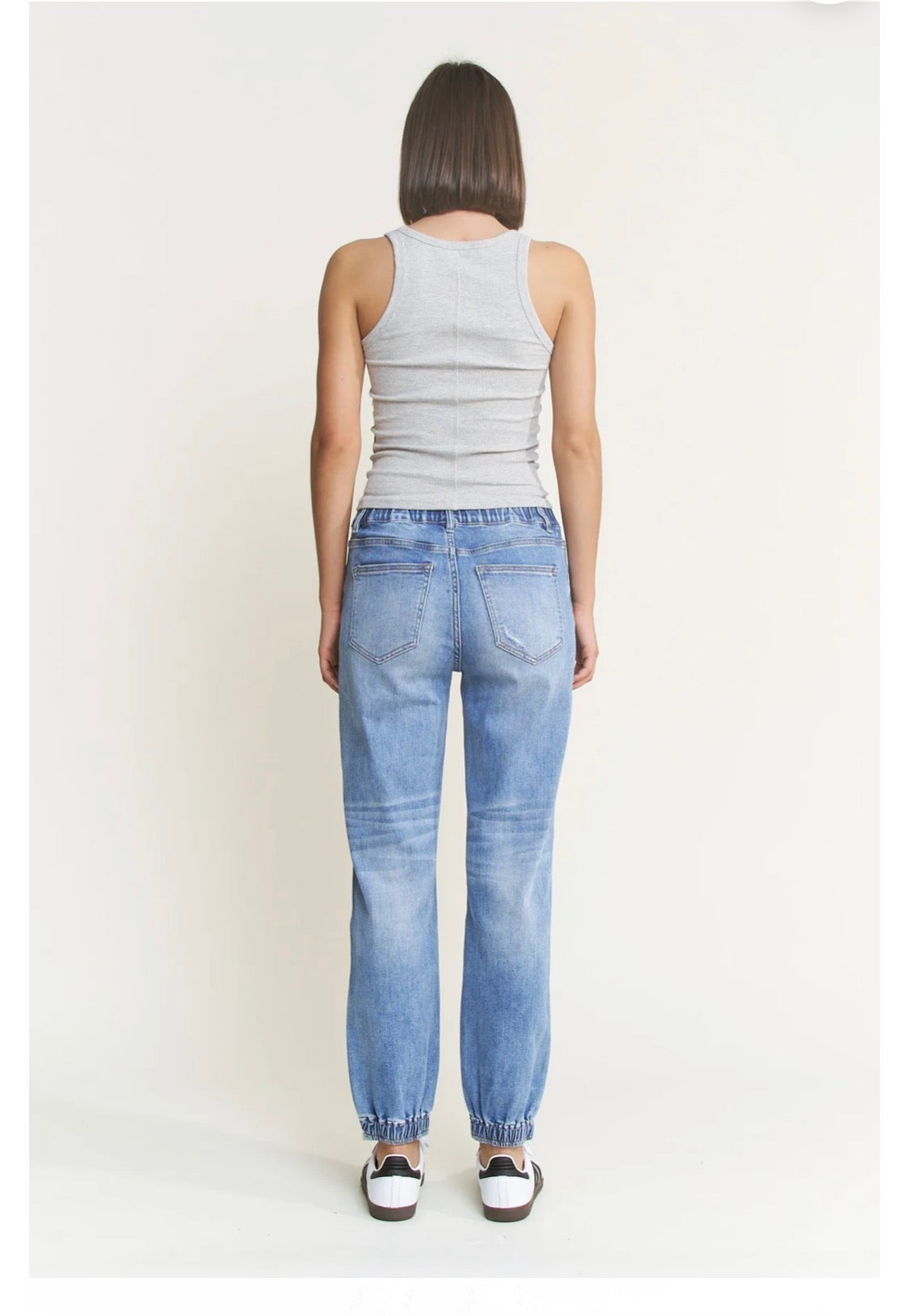 Mica Light Wash Denim Joggers