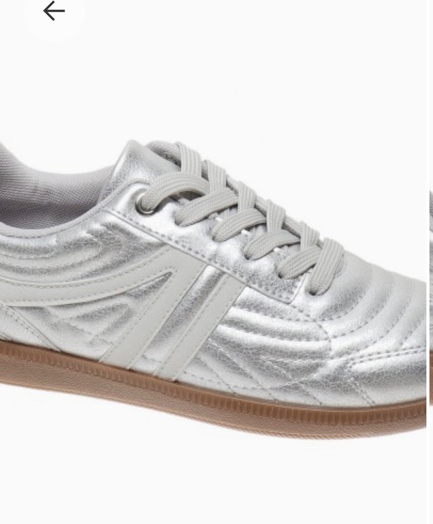 Silver Metallic Sneaker