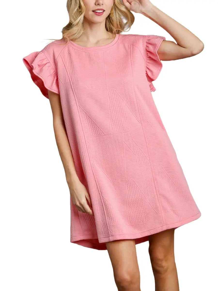 Criss Cross Jacquard Knit Dress