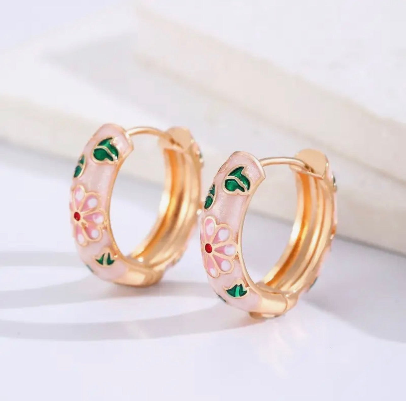 Floral Gold Earrings