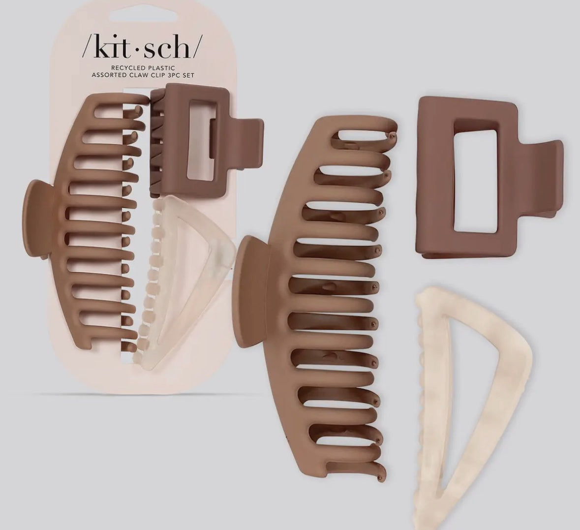 Kit•sch Tan Claw Clips
