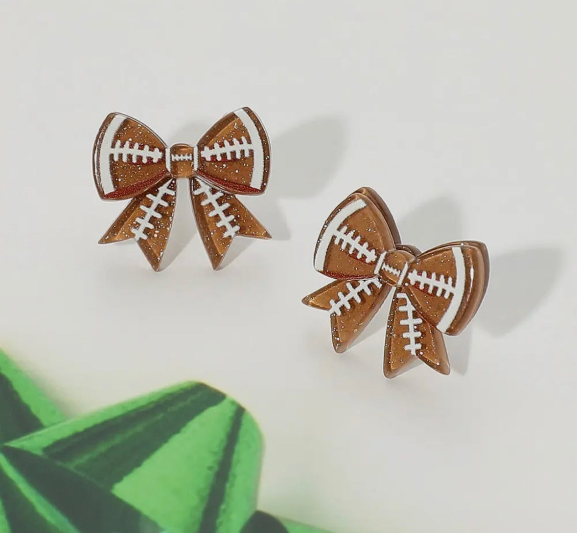 Football Bow Earrings