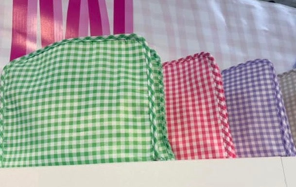 Gingham Makeup Bags