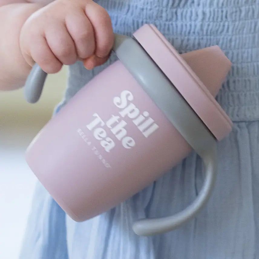 Bella Tunno "Glass half full club" "Spill the tea" "I like big cups" Sippy Cup