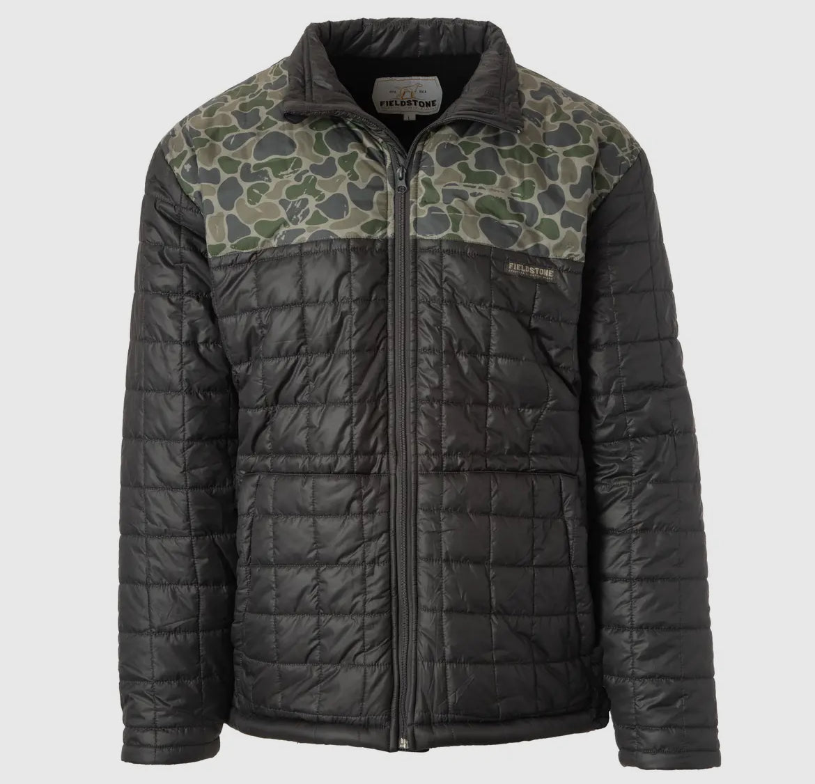 Men’s Black and Camo Puffer Jacket