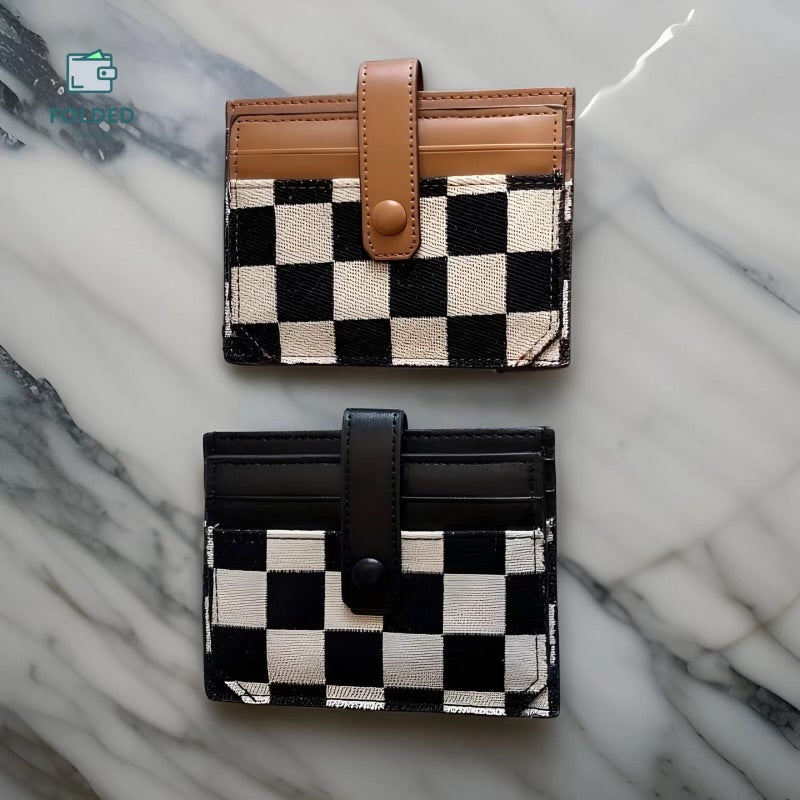 Checkered Card Holder