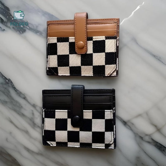 Checkered Card Holder