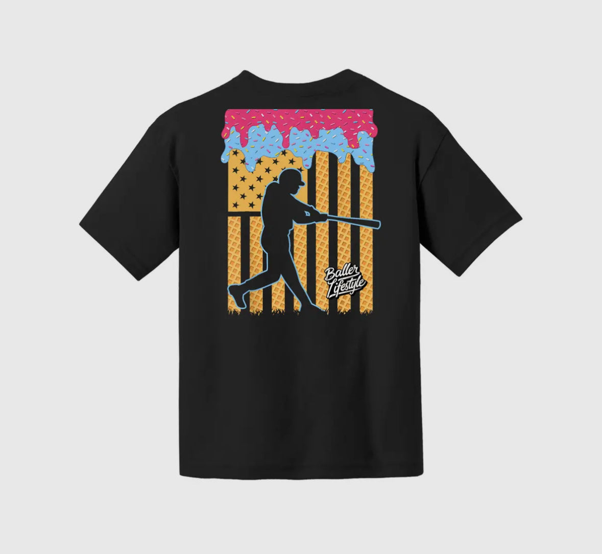 Baller Lifestyle Ice Cream Youth Tee Black
