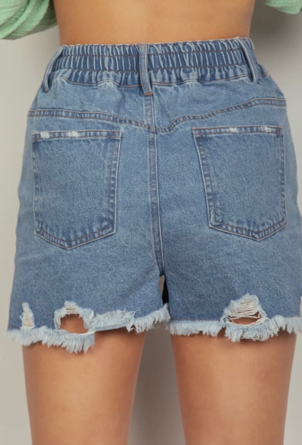Denim bag shorts