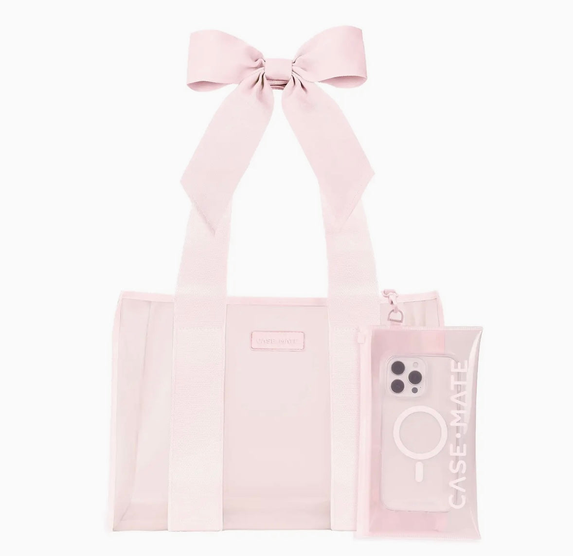 Case Mate Ballet Pink Bow Jelly Tote Bag