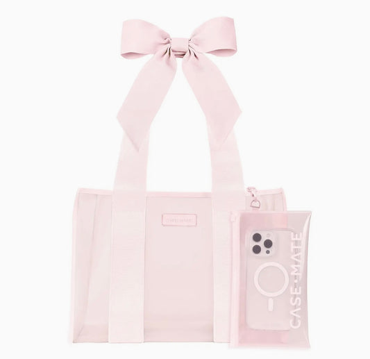 Case Mate Ballet Pink Bow Jelly Tote Bag