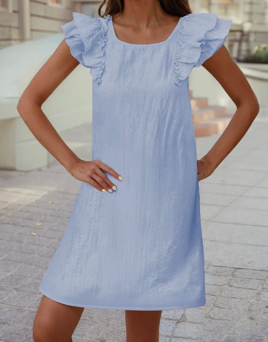 Blue dress with back bow