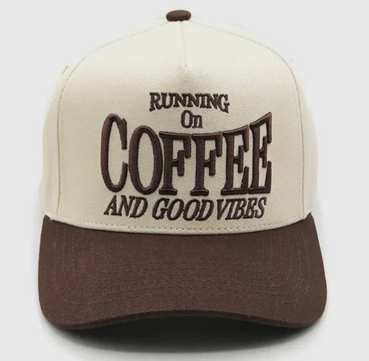 Running on Coffee And Good Vibes Hat