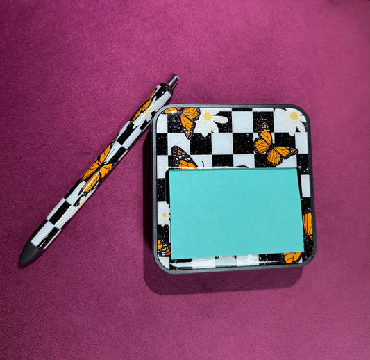 Post it note & pen 2 piece butterfly set