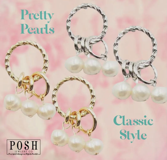 Pearl & Gold earrings