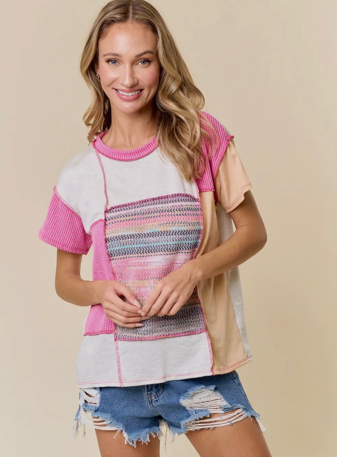 Multi Color / Color Block Blouse