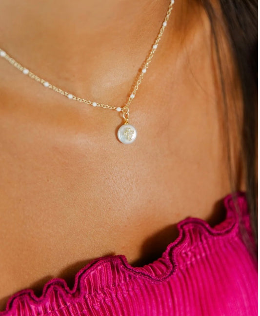 Taylor Shaye Madison Enamel Cross Necklace