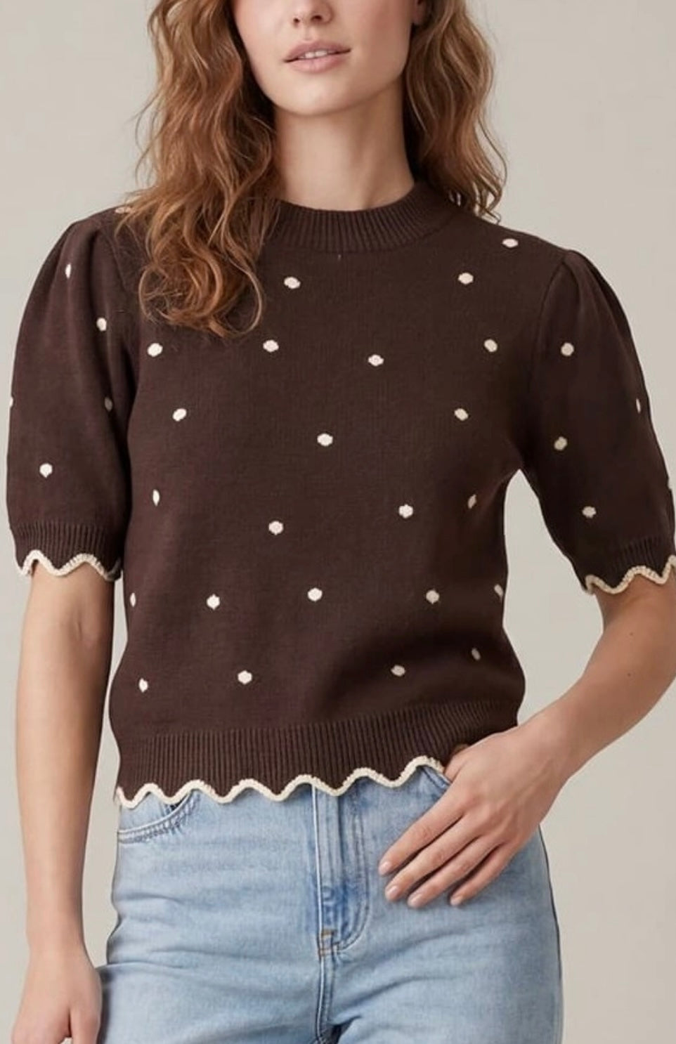 Polkadot Sweater Top