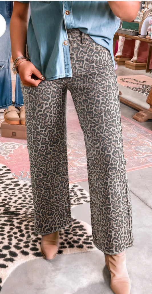 Leopard Easel Pants