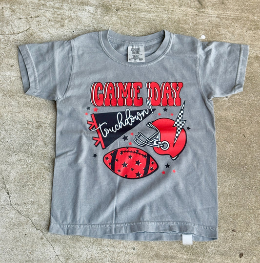 Retro Black & Red Football Tee